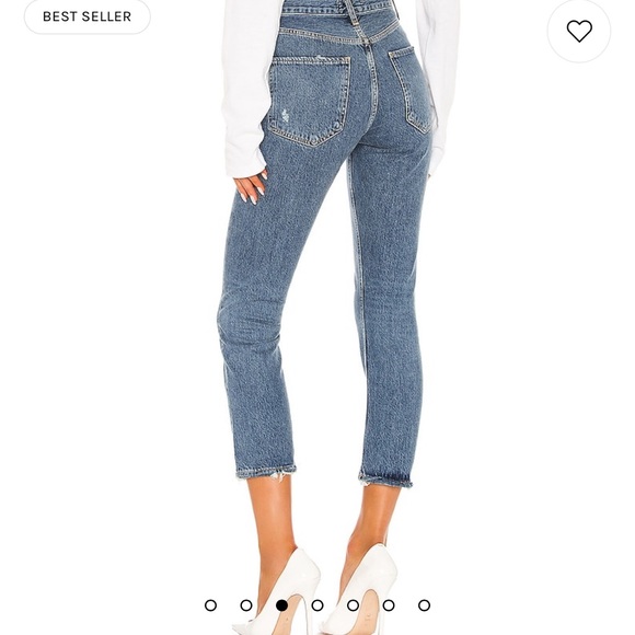 Agolde Riley High Rise Straight Crop in Frequency 23 - Picture 2 of 7